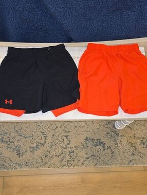 Under Armour Black with Coral/hot Pink Accents & Coral/hot Pink Athletic Shorts